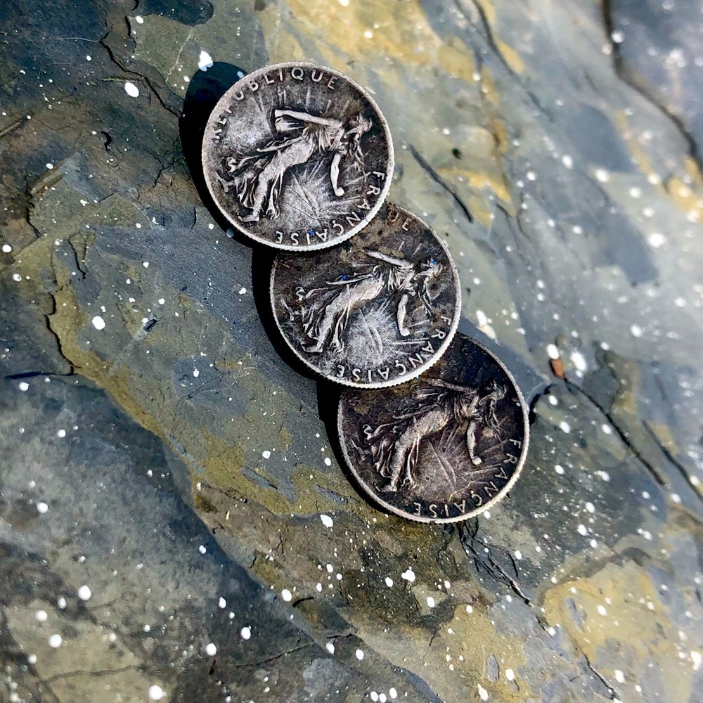 Vintage coin brooch